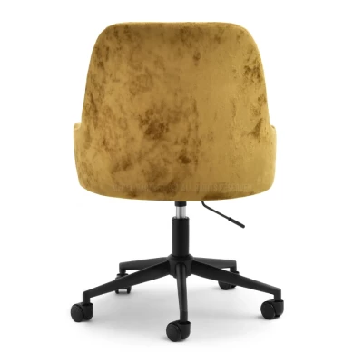 Otočná stolička MANEL MOVE - horčicová / čierna
