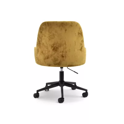 Otočná stolička MANEL MOVE - horčicová / čierna