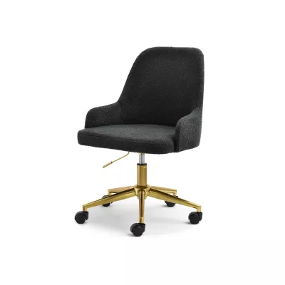 Otočná stolička MANEL MOVE - čierna / zlatá