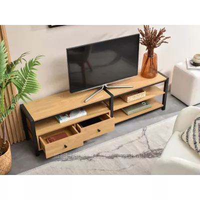 Televízny stolík ROMER - dub / čierny