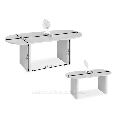Rozkladací jedálenský stôl 180(220)x90 CENDRY - dub