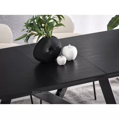 Rozkladací jedálenský stôl 160(200)x90 NOSLEN - čierny