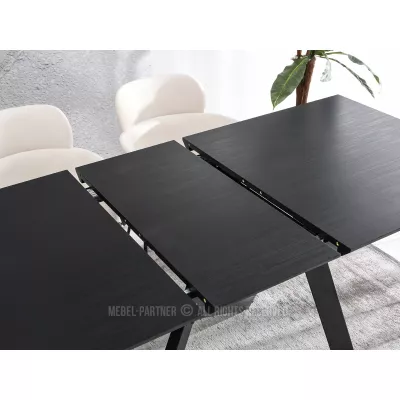 Rozkladací jedálenský stôl 160(200)x90 NOSLEN - čierny