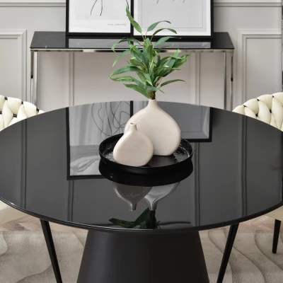 Okrúhly jedálenský stôl 120 cm DONIS - čierny
