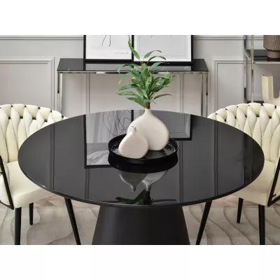 Okrúhly jedálenský stôl 120 cm DONIS - čierny