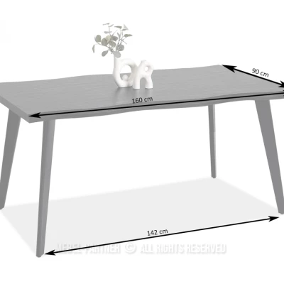 Jedálenský stôl 160x90 VISAR - dub / čierny