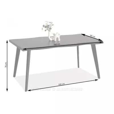 Jedálenský stôl 160x90 VISAR - dub / čierny
