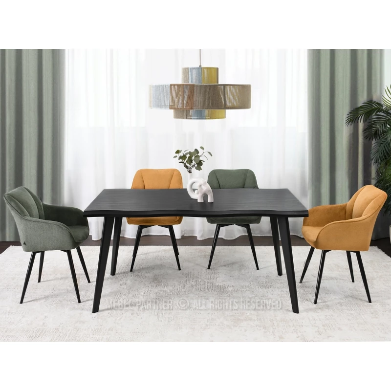 Jedálenský stôl 160x90 VISAR - čierny