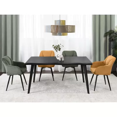 Jedálenský stôl 160x90 VISAR - čierny