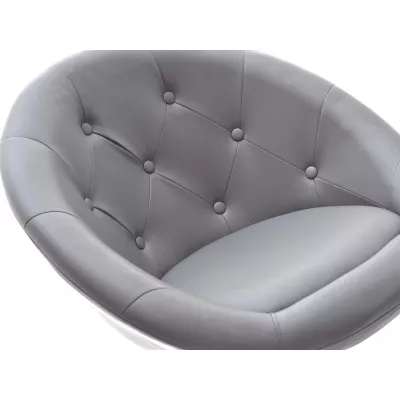 Otočné kreslo DERIAN - šedé 1 / chróm