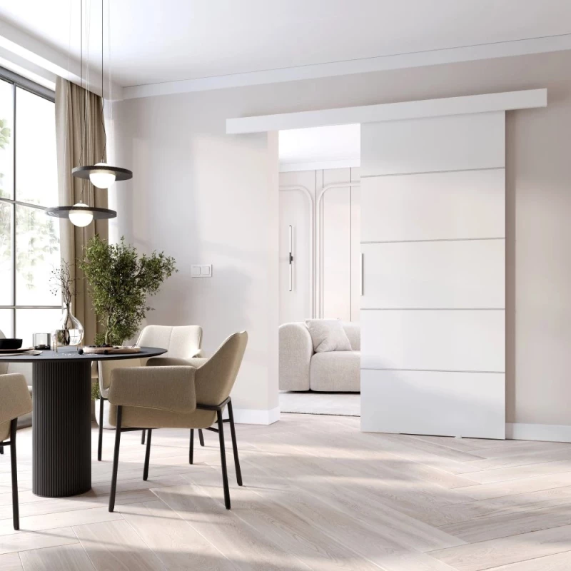 Posuvné interiérové dvere BARRET 2 - 86 cm, biele