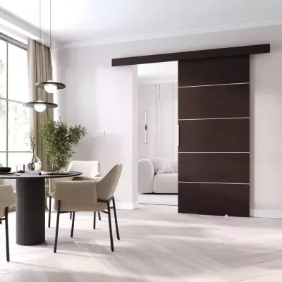 Posuvné interiérové dvere BARRET 2 - 76 cm, wenge