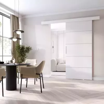 Posuvné interiérové dvere BARRET 2 - 76 cm, biele