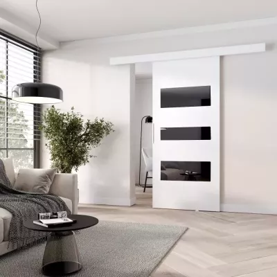 Interiérové dvere na stenu BARRET 3 - 96 cm, biele