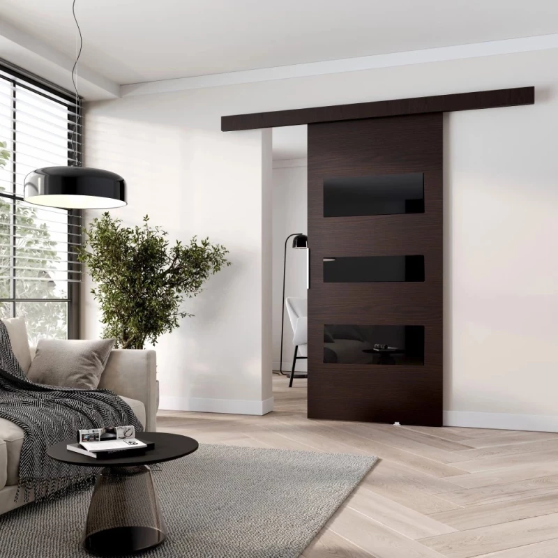 Interiérové dvere na stenu BARRET 3 - 76 cm, wenge