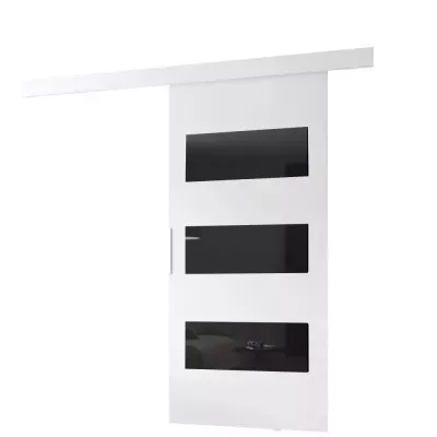 Posuvné dvere na stenu BARRET 5 - 96 cm, biele