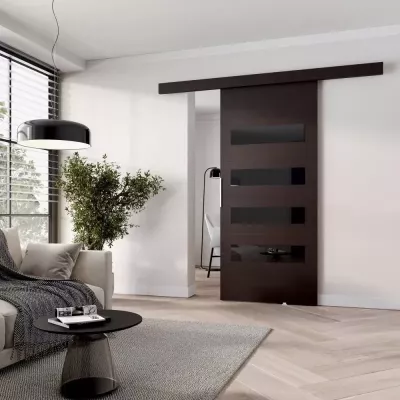 Posuvné interiérové dvere BARRET 6 - 106 cm, wenge
