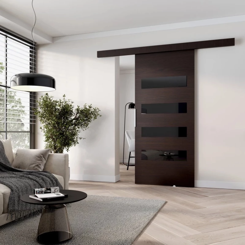 Posuvné interiérové dvere BARRET 6 - 106 cm, wenge