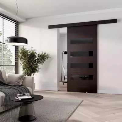 Posuvné interiérové dvere BARRET 6 - 106 cm, wenge