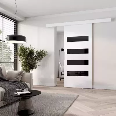 Posuvné interiérové dvere BARRET 6 - 96 cm, biele