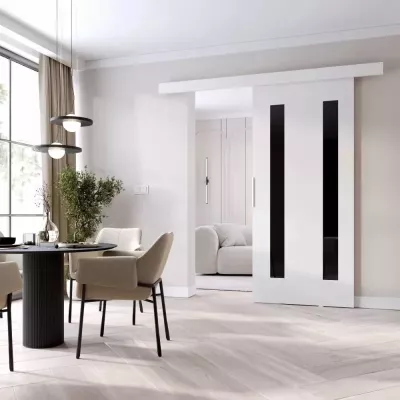 Posuvné dvere BARRET 8 - 96 cm, biele