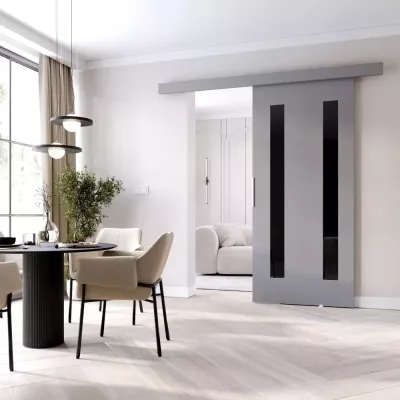 Posuvné dvere BARRET 8 - 86 cm, šedé