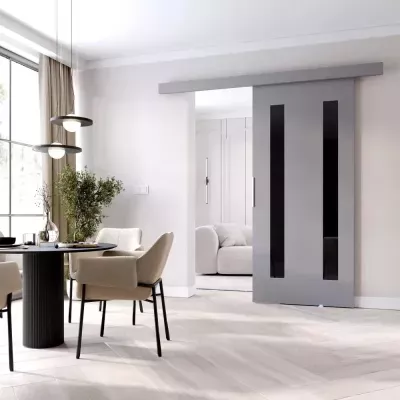 Posuvné dvere BARRET 8 - 86 cm, šedé