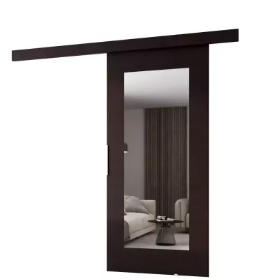 Posuvné dvere so zrkadlom BARRET 9 - 106 cm, wenge