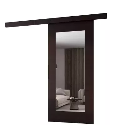 Posuvné dvere so zrkadlom BARRET 9 - 106 cm, wenge