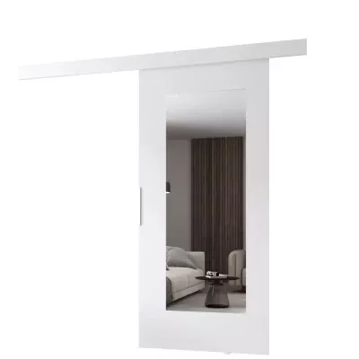 Posuvné dvere so zrkadlom BARRET 9 - 106 cm, biele