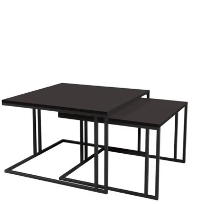 Set 2x konferenčný stolík PTYSIA - čierny / čierny molet