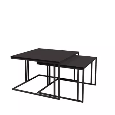 Set 2x konferenčný stolík PTYSIA - čierny / čierny molet