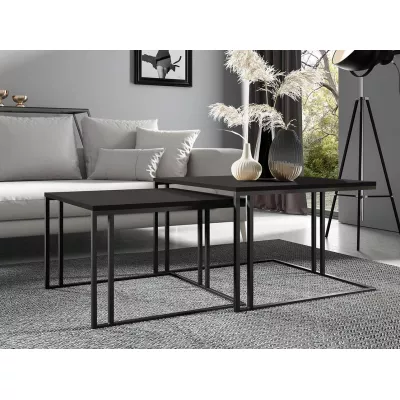 Set 2x konferenčný stolík PTYSIA - čierny / čierny molet