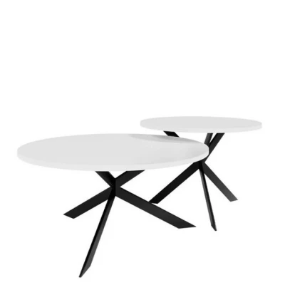 Set 2x konferenčný stolík ATENAL - arktický biely / čierny