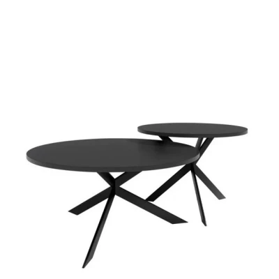 Set 2x konferenčný stolík ATENAL - čierny molet / čierny