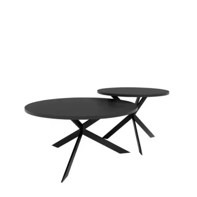 Set 2x konferenčný stolík ATENAL - čierny molet / čierny