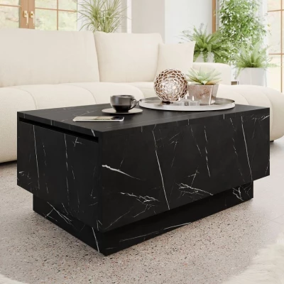 Konferenčný stolík 90x60 cm NORAN - mramor čierny