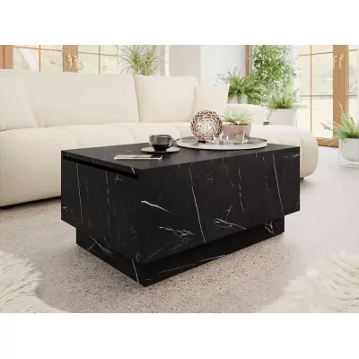 Konferenčný stolík 90x60 cm NORAN - mramor čierny