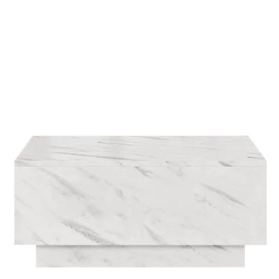 Konferenčný stolík 90x60 cm NORAN - mramor biely