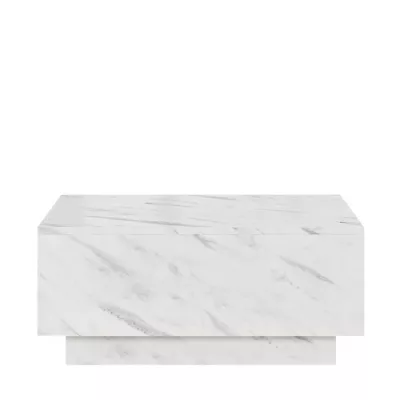 Konferenčný stolík 90x60 cm NORAN - mramor biely