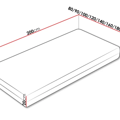 Obojstranný pružinový matrac 80x200 BRUNI