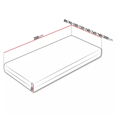 Obojstranný pružinový matrac 80x200 BRUNI
