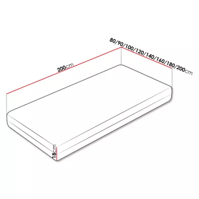 Penový jednolôžkový matrac 100x200 BOYKA