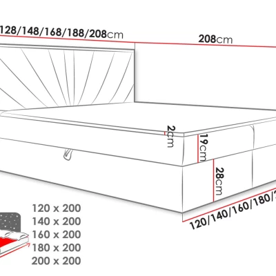 Kontinentálna jednolôžková posteľ 120x200 BELFLOWER 7 - dub lancelot / strieborná + topper ZDARMA