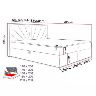 Kontinentálna jednolôžková posteľ 120x200 BELFLOWER 7 - dub lancelot / strieborná + topper ZDARMA