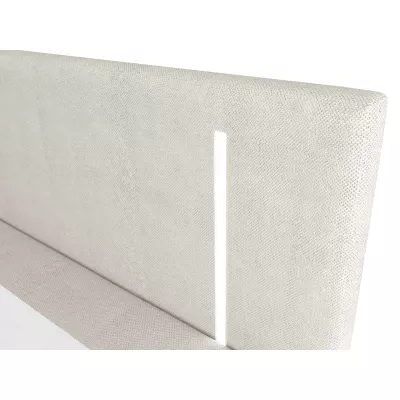 Americká manželská posteľ 140x200 s LED osvetlením FIDOREA - svetlá béžová + topper ZDARMA