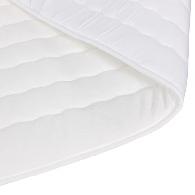 Americká manželská posteľ 140x200 s LED osvetlením FIDOREA - svetlá béžová + topper ZDARMA