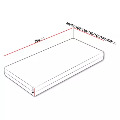 Penový obojstranný matrac 160x200 SHIRONG