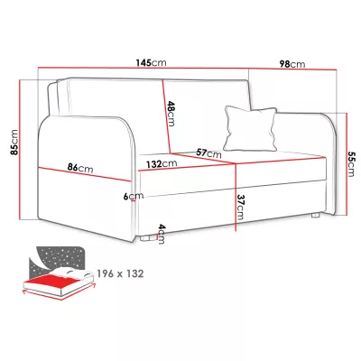 Dvojmiestna rozkladacia pohovka BELA LOFT 3 - šedá 2