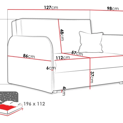 Dvojmiestna rozkladacia pohovka BELA LOFT 2 - šedá 2